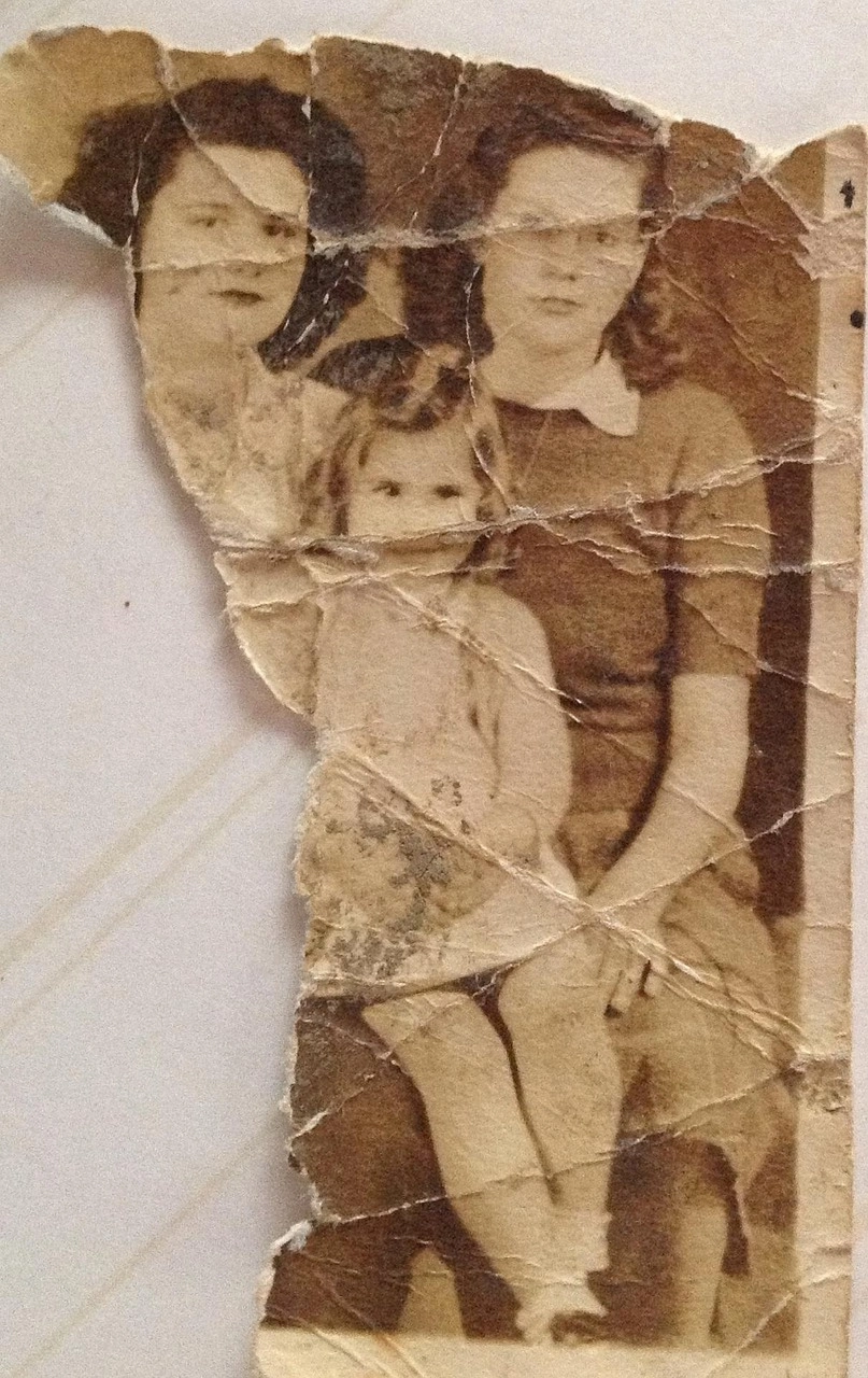Before restoration - faded family photo